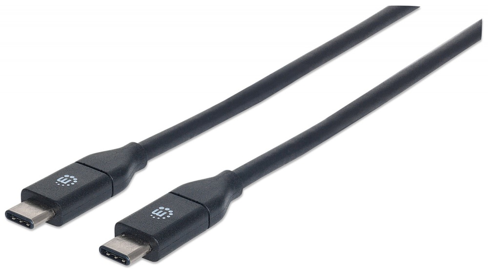 Cable usb tipo c manhattan m-m 50 cm negro v3.1 gen2 354899