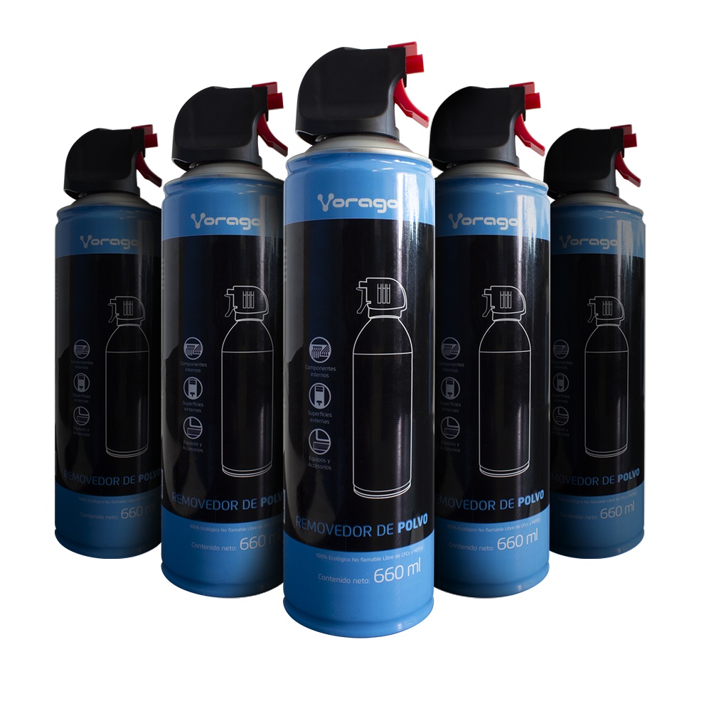 Kit 5 Pzas Aire Comprimido para Remover Polvo CLN-300 660ml