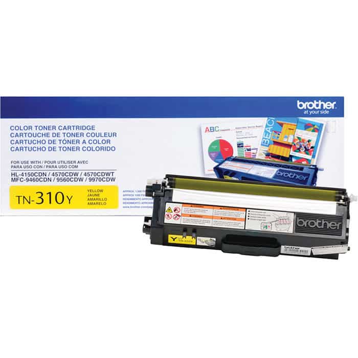 Tóner brother tn310y rendimiento 1500 páginas color amarillo
