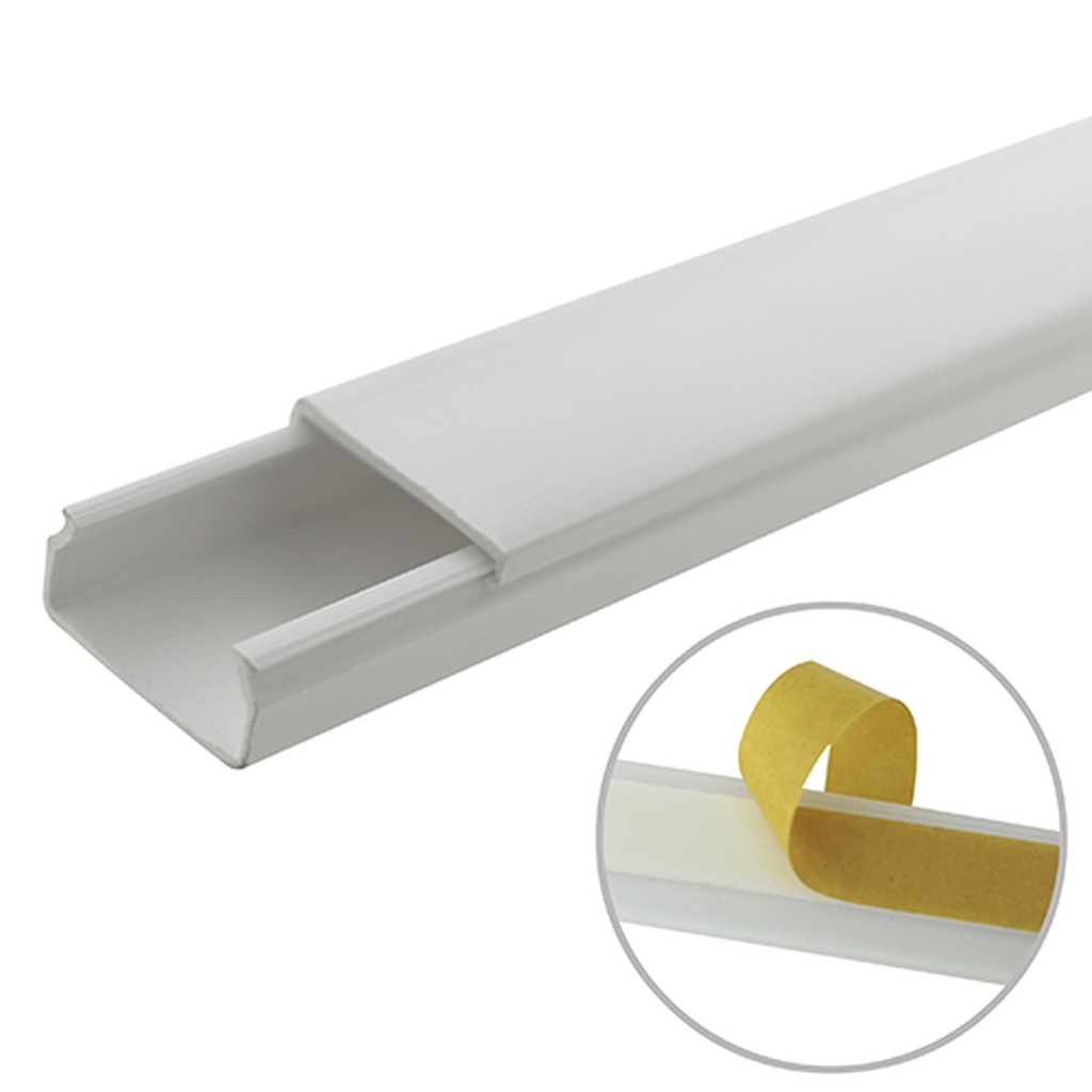 Canaleta De PVC Thorsman TMK-1020-SD-CC Auto Extinguible Adhesiva 1.8 Metros
