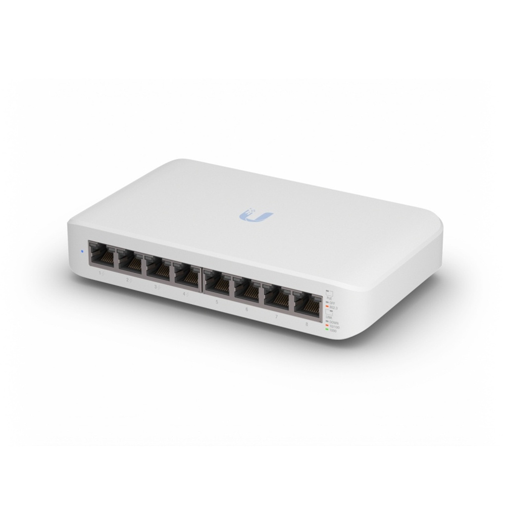 Ubiquiti unifi switch lite usw-lite-8-poe - conmutador - gestionado - 8 x 10/100/1000 (4 poe+) - sobremesa, montaje en pared - poe+ (52 w)