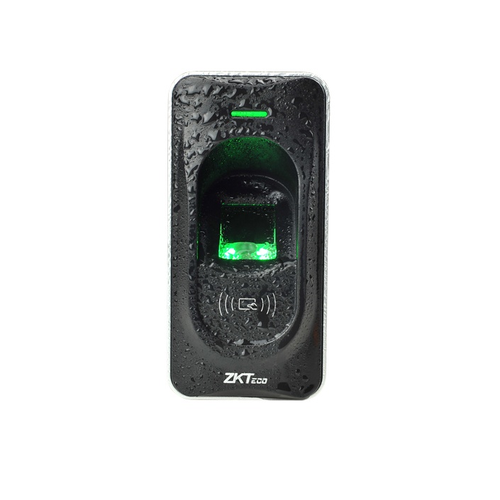Zkteco fr1200 - lector esclavo de huella y tarjetas id 125 khz, interior, exterior, conexión rs485, indicador de estado, requier