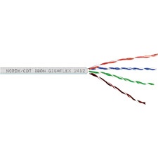 Belden 24120081000 - cable utp 100% cobre / categoria 6+ / ibdn / gigaflex 2412 cmr / color gris / bobina de 305  mts