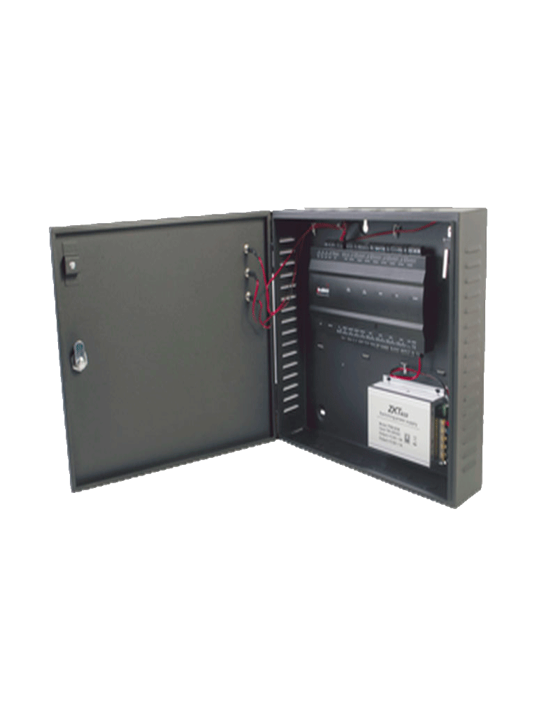 Panel de Control de Acceso Profesional ZKTECO INBIO460B 4 Puertas Gabinete y Fuente 3000 Huellas Biometría Entradas y Salidas
