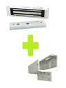 Zkteco lm1805pack - paquete de cerradura magnética de 120 kg, voltaje de 12vdc incluye soporte zl para su instalación, compatibl