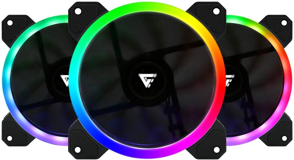 Ventilador Game Factor FKG400 RGB 120mm 1500RPM 3 Piezas