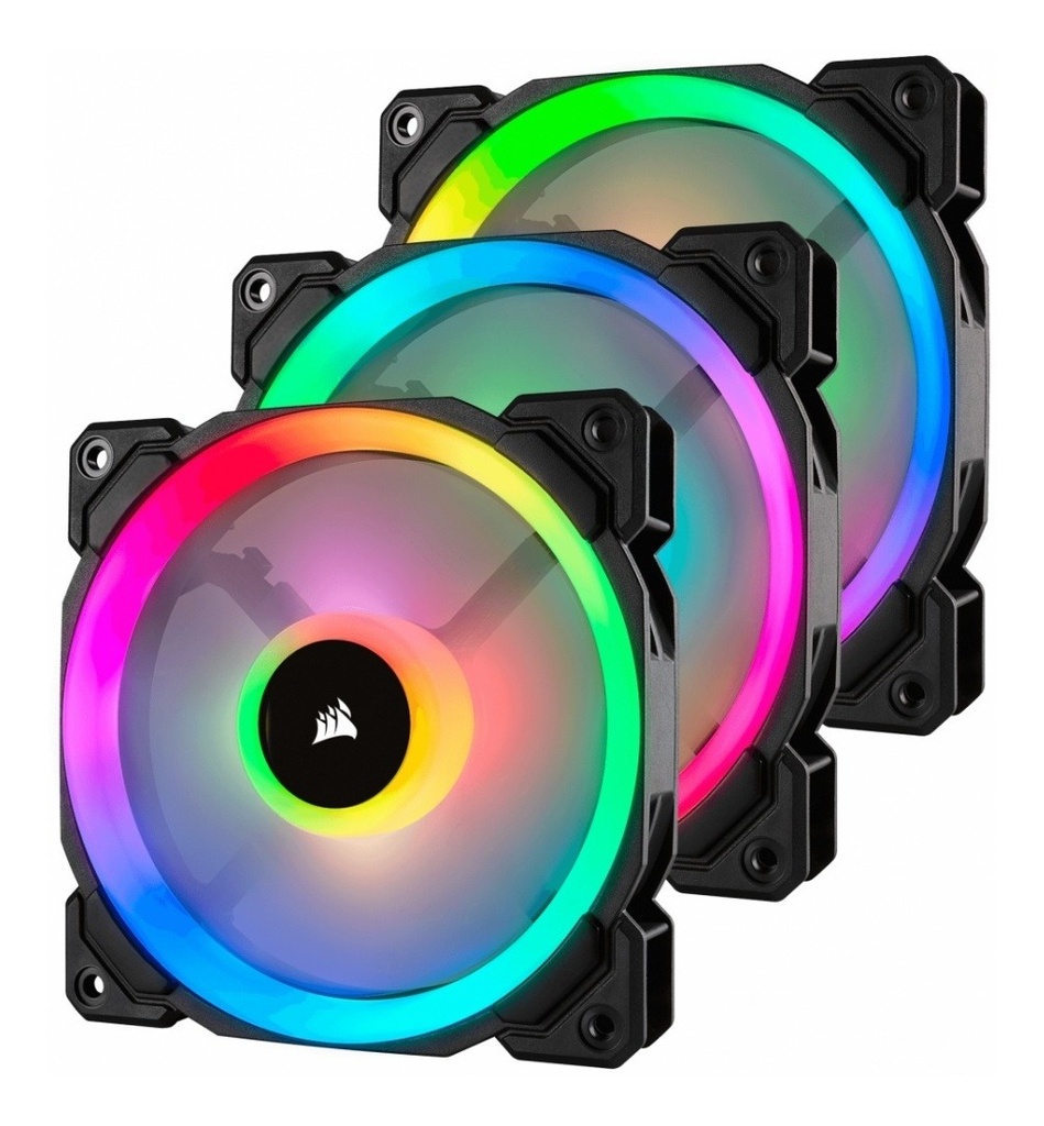 Ventilador corsair ll120 rgb dual light 3 pack w/lnpro co-9050072-ww