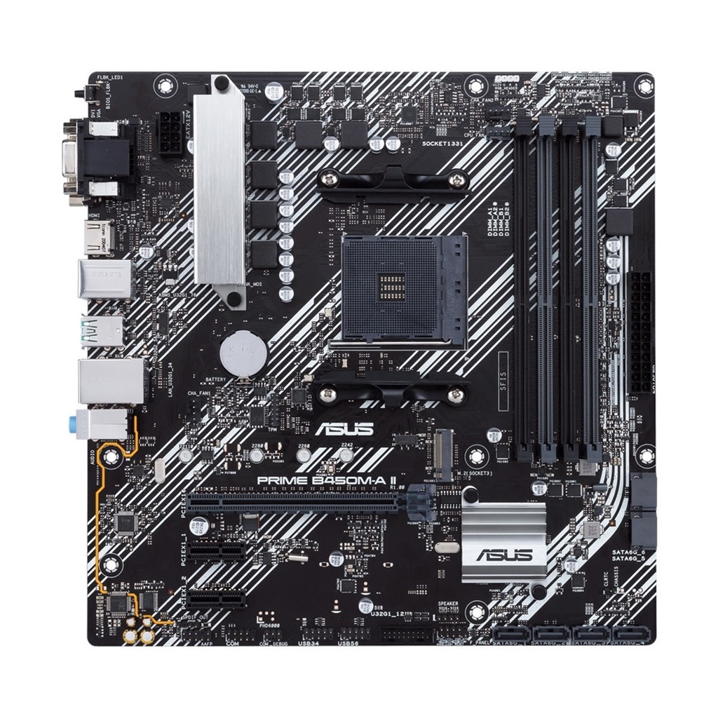 Tarjeta Madre ASUS Micro-ATX PRIME B45W0M-A II/CSM S-AM4 AMD B450 128GB DDR4 Para AMD