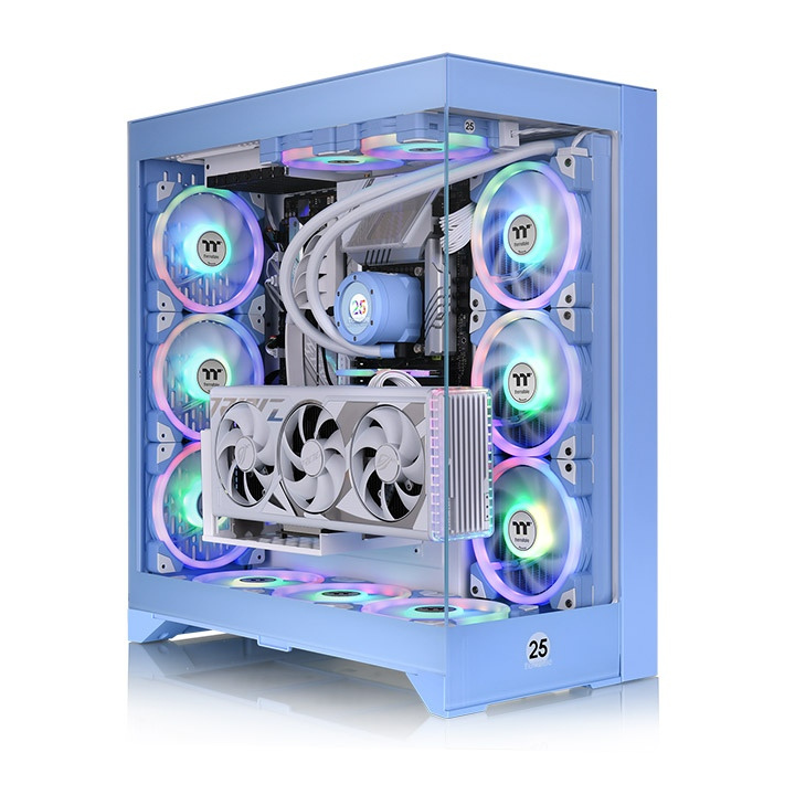 Gabinete Thermaltake CTE E600 MX Hydrangea Blue Mid Tower Chassis