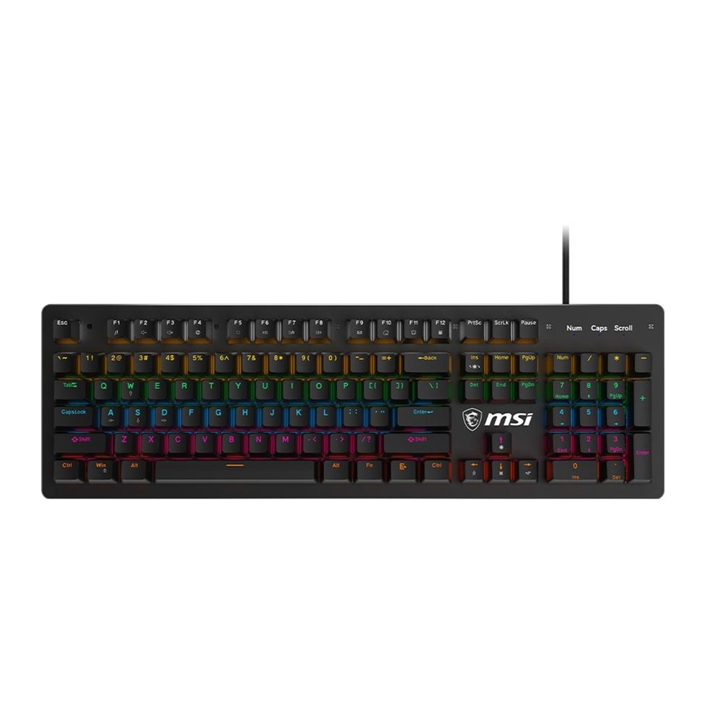Teclado Mecanico Gaming MSI Forge GK300 US Alambrico 1.6m Usb 2.0 Anti-ghosting RGB