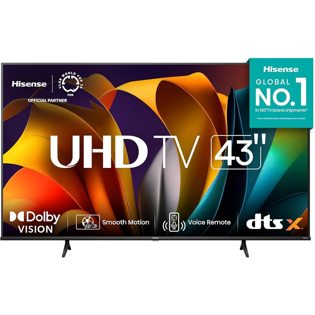 Televisor Hisense 43" A6N UHD 4K Resolucion 3840x2160 Smart Google TV LAN Bluetooth