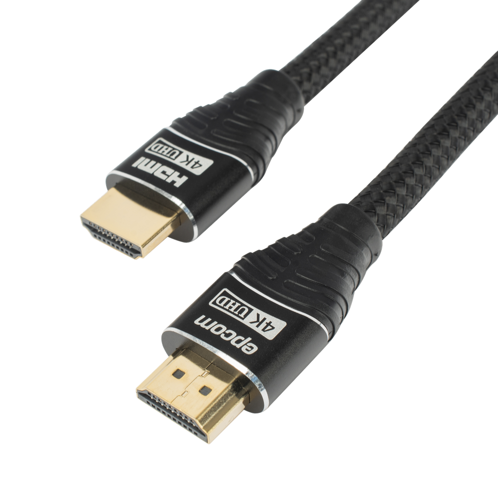 Cable HDMI de 1.8m | Alta Definición | Longitud |Version 2.0 | Alta velocidad 18Gbps |4K@60Hz | Conectores Chapados en Oro | Tipo Redondo