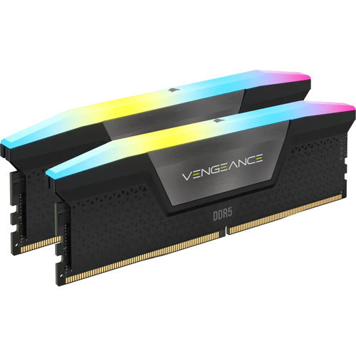 Memoria ram corsair vengeance rgb 32gb (2x16gb) ddr5 6400mhz dimm black cl36