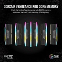 Memoria ram corsair vengeance rgb 32gb (2x16gb) ddr5 6400mhz dimm black cl36