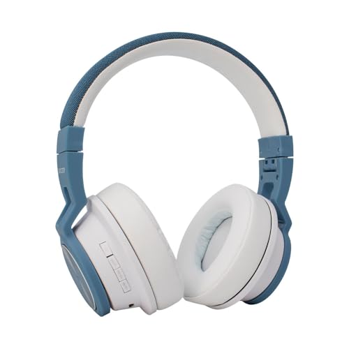 Audifonos backdrop inalambricos de diadema bluetooth - alambricos color blanco con azul