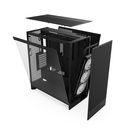 Gabinete NZXT H7 Flow RGB con Ventana, Midi-Tower, E-ATX/ ATX/Micro-ATX/Mini-ITX, USB 3.2, sin Fuente, 3 Ventiladores RGB Instalados, Negro