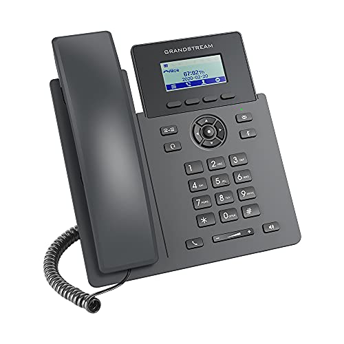 Telefono ip grado carrier, grandstream grp2601p, 2 cuentas sip, 2 lineas, compatible con gdms, conferencia de 5 vias, ehs, poe, no incluye adaptador