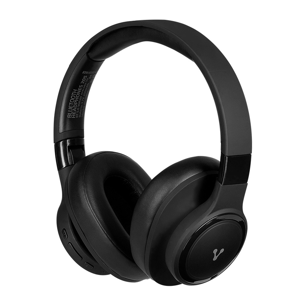 Diadema vorago bt5.0/3.5mm 6hrs manos libres carga tipo c negra (hpb-205-bk)