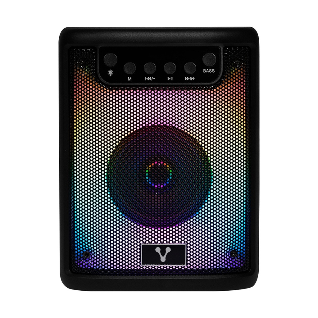 Mini Bafle Vorago Karaoke Speaker 180 10W Iluminación RGB Bluetooth USB