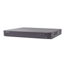 DVR 8 Canales TURBOHD + 8 Canales IP 4K Audio por Coaxitron ACUSENSE Reconocimiento Facial 1 Bahía de Disco Duro Alarmas I/O Salida de Video en 4K H.265+