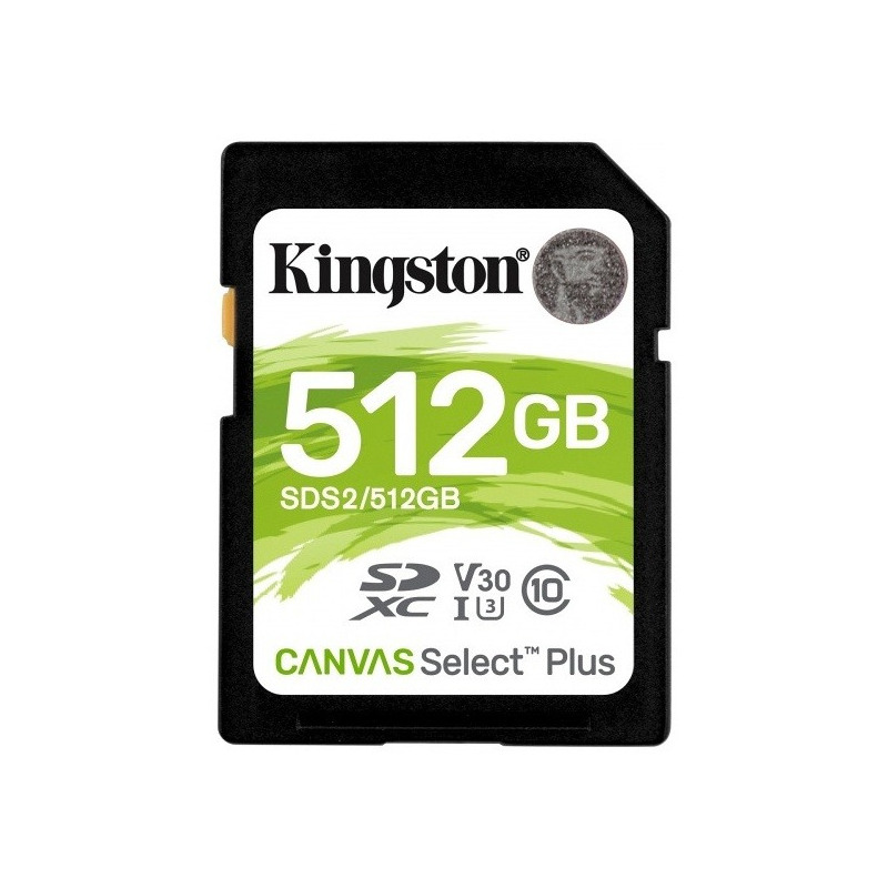 Memoria Flash Kingston Canvas Select Plus 512GB SDXC UHS-I Clase 10