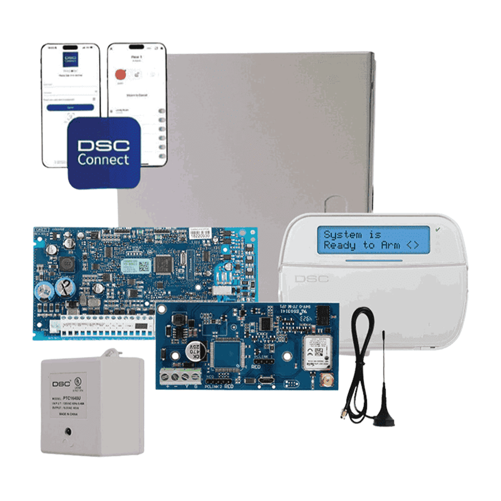 Kit Sistema de Alarma DSC NEO-LCD-LE4050M Alámbrico Inalámbrico 32 ...