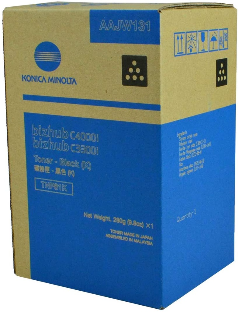 Cartucho de Tóner Konica Minolta Negro 13,000 páginas Modelo AAJW131