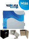 Kit Energizador Yonusa EYNG12001BAT Con Sirena De 30W SD30W Gabinete Metálico AV TT001 Y Batería De Respaldo CBAT45AH