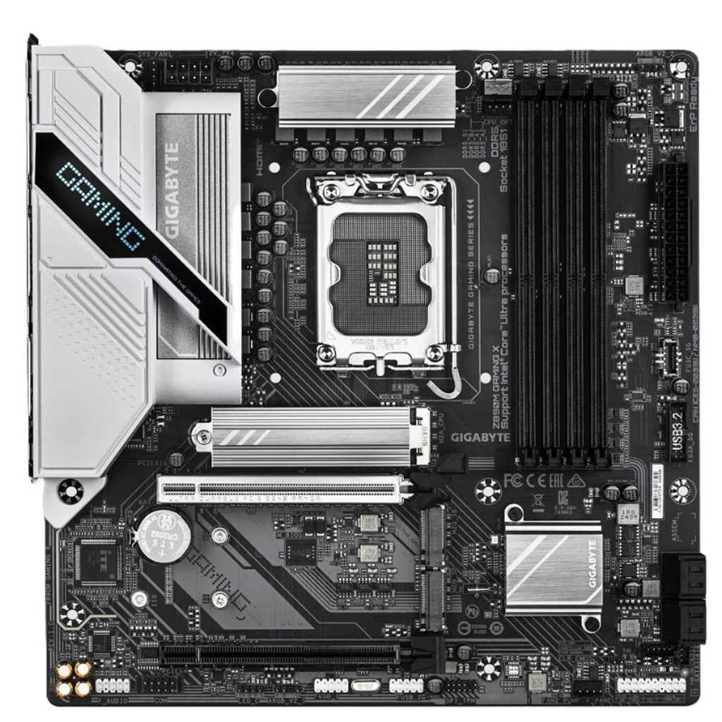 Tarjeta Madre Gigabyte Z890M GAMING X S-1851 4x DDR5 8800MHz HDMI DisplayPort Micro ATX