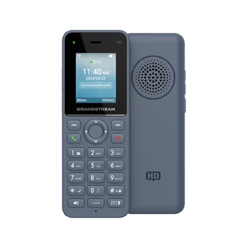 Teléfono ip inalámbrico wi-fi, portátil, 2 líneas, 2 cuentas sip, voz hd, bluetooth, puerto usb tipo c