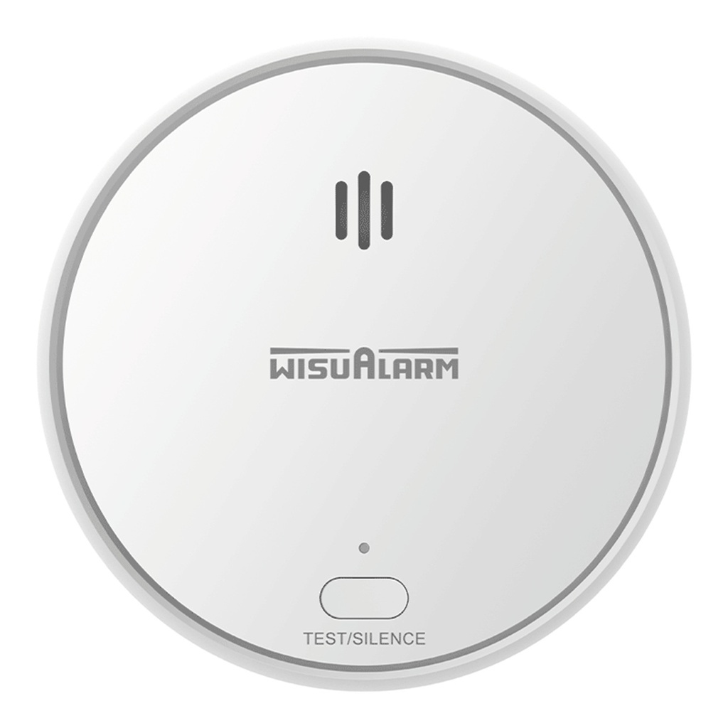 Detector de Humo Inalambrico Dahua DHI-HY-SA30A-R8 Interconectable Hasta 24 Disp Sensor Fotoeléctrico Sonido de Alarma de 85dB Alarma Visual y Audible