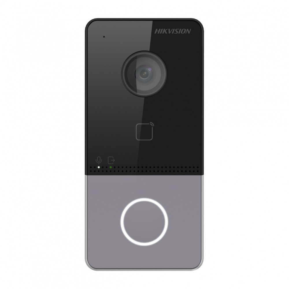 Videoportero ip 2 megapixel / poe estandar / ip65  / apertura desde hik-connect / soporta 1 departamento y hasta 6 monitores / soporta tarjetas mifare / 1 salida relay