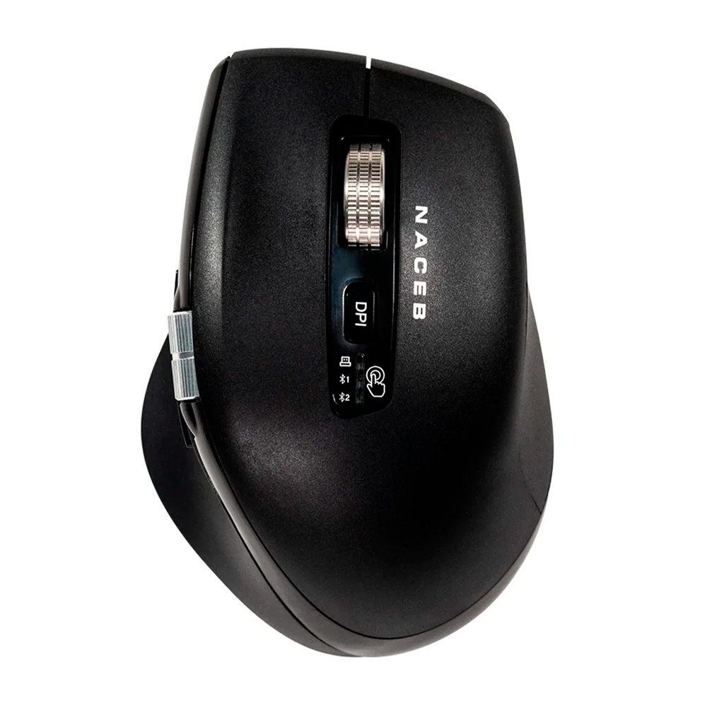 Mouse Naceb Infinity Confort CS1, Inalámbrico, Óptico, 3.200DPI, USB-A, Negro