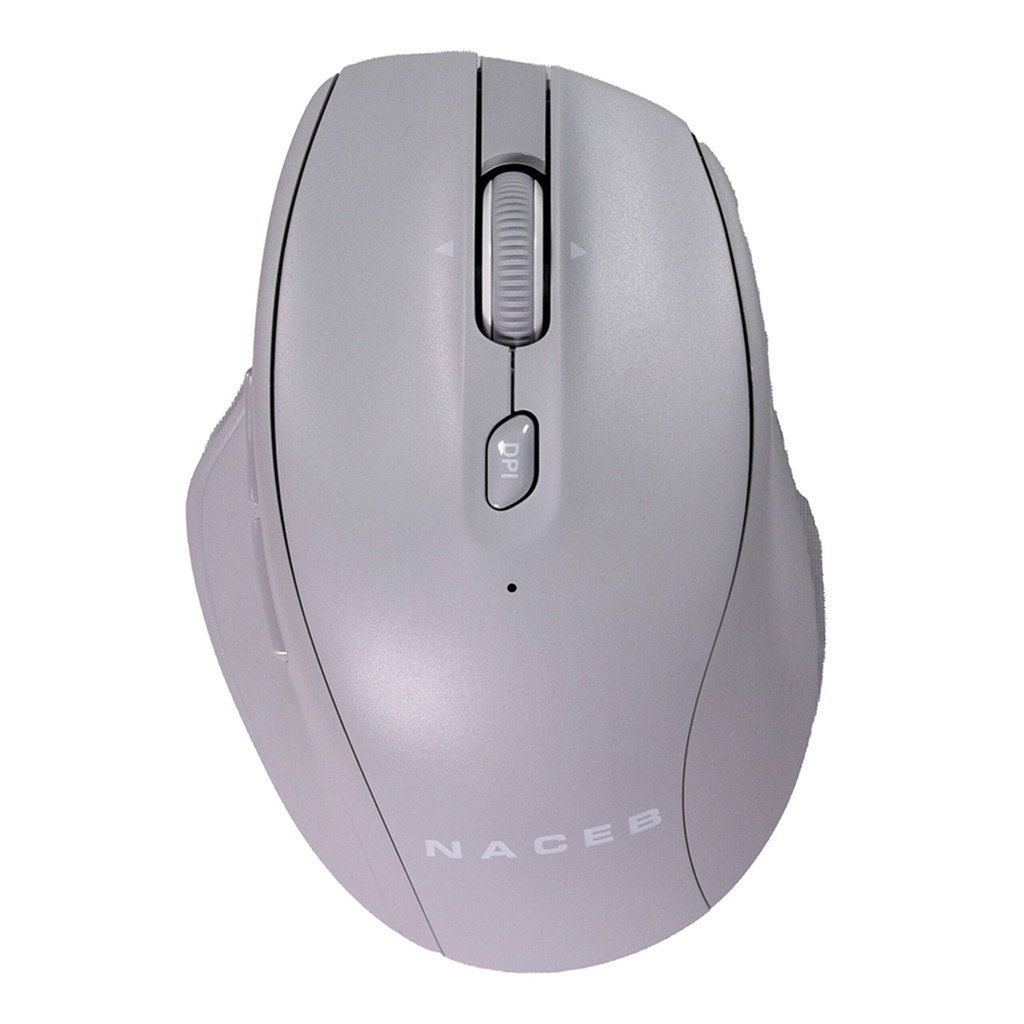 Mouse Dual Inalambrico Naceb NA-0139G USB 2.4 Bluetooth 1600 DPI Con 5 Botones