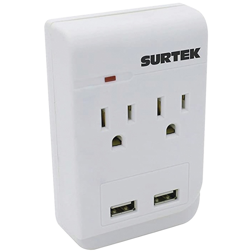 Multicontacto Surtek SYS-136205 2 Entradas de corriente 2 Entradas USB ABS