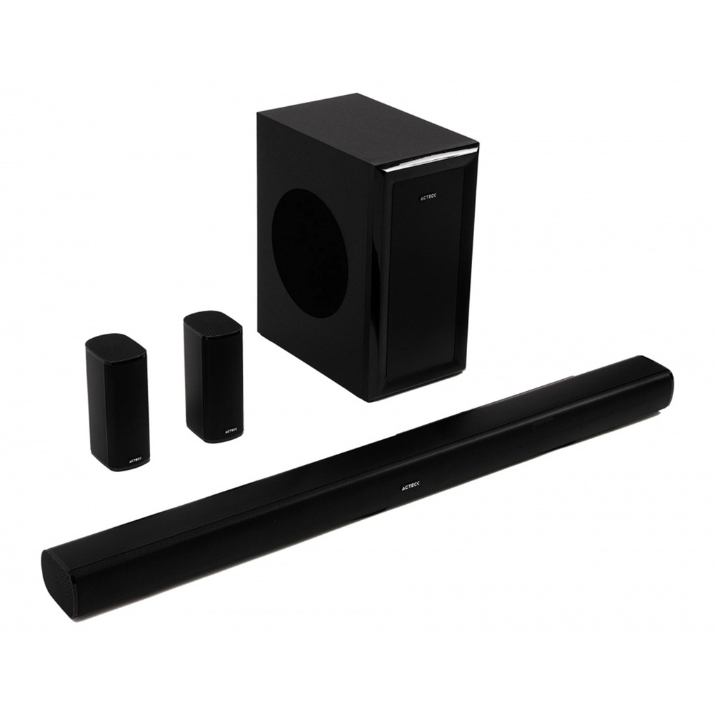 Barra de Sonido con Subwoofer Acteck Dynamic Stage BS700 Bluetooth Alámbrico/Inalámbrico 5.1 Canales 180W RMS