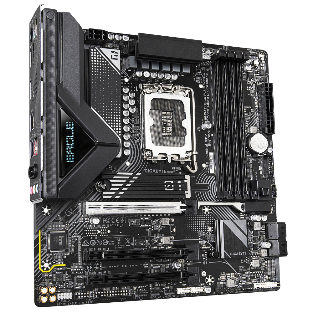 Tarjeta Madre Gigabyte B860M EAGLE PLUS WIFI6E, Micro-ATX, LGA 1851, Intel B860, 256GB DDR5, HDMI/DP para Intel