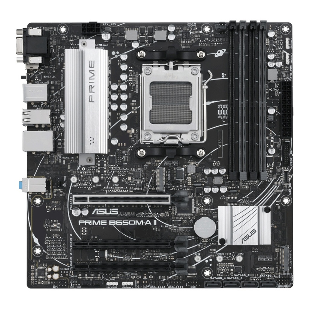 Tarjeta Madre Asus PRIME B650M-A AX II-CSM S-AM5 4x DDR5 HDMI DisplayPort VGA PCI-e-4.0 Wifi6 Micro ATX