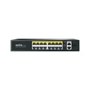 Switch Netis Fast Ethernet P116GH 16 Puertos PoE 10/100Mbps + 2 Puerto Uplink 200W 9.2 Gbit/s 8000 Entradas No Administrable 
