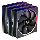 Kit 3 Ventiladores Balam Rush EOLOX BORA EXB85 Azender Series 120mm 600-1800 RPM ARGB 16 LED 4 Pin PWM