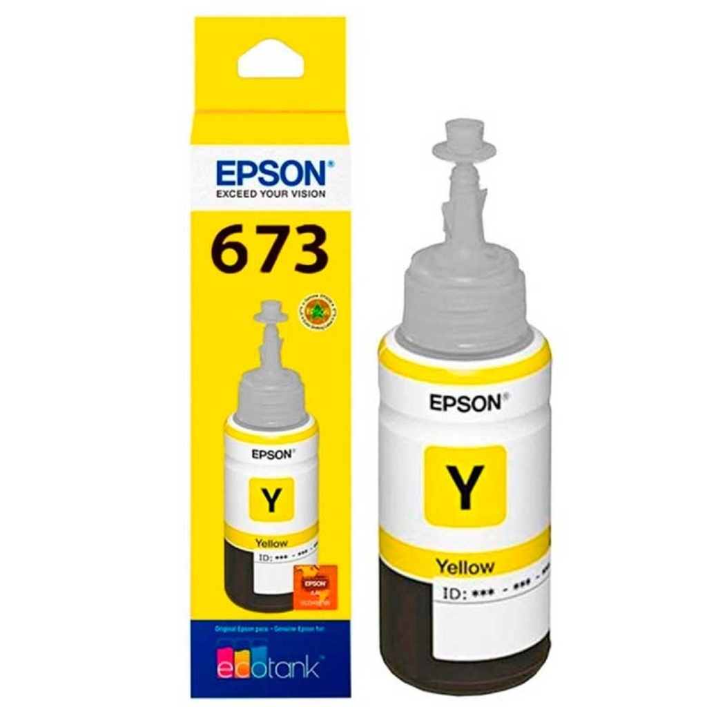 Botella epson ecotank foto t673 amarillo l800/l1800 70ml (t673420-al)