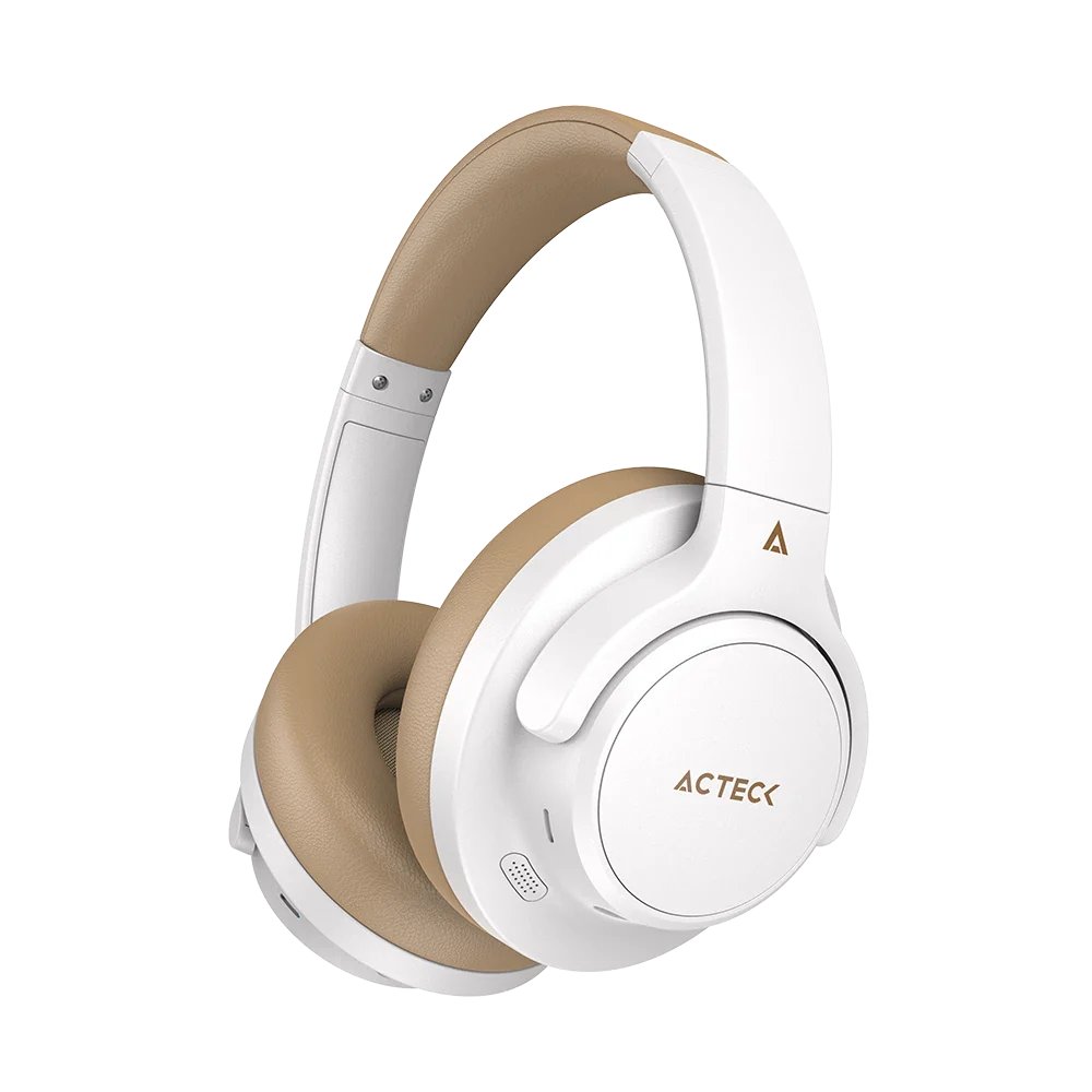 Audífonos inalámbricos bluetooth hype epic hp750 acteck elite series cancelación de ruido activo  hibrido - color blanco. ac-940863