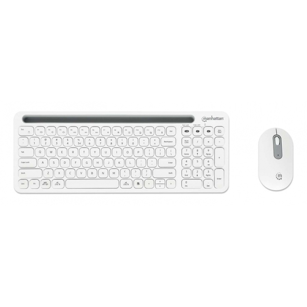 Kit de Teclado y Mouse Manhattan 180580 RF Inalámbrico Bluetooth Inglés