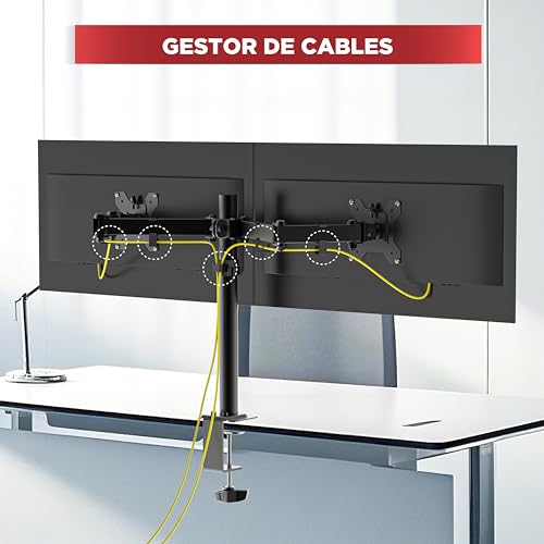 Brazo para dos monitores naceb na-0211 - brazo para dos monitores na-0211 negro ds1703be modelo: na-0211