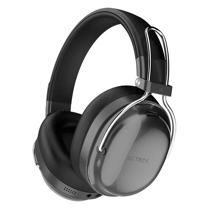 Audífonos inalámbricos bluetooth luxe pure hp730 acteck elite series cancelación de ruido activo  hibrido - color negro. ac-940870