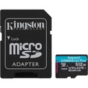 Memoria Flash Kingston Canvas Go! Plus 512GB MicroSD UHS-I Clase 10 Con Adaptador