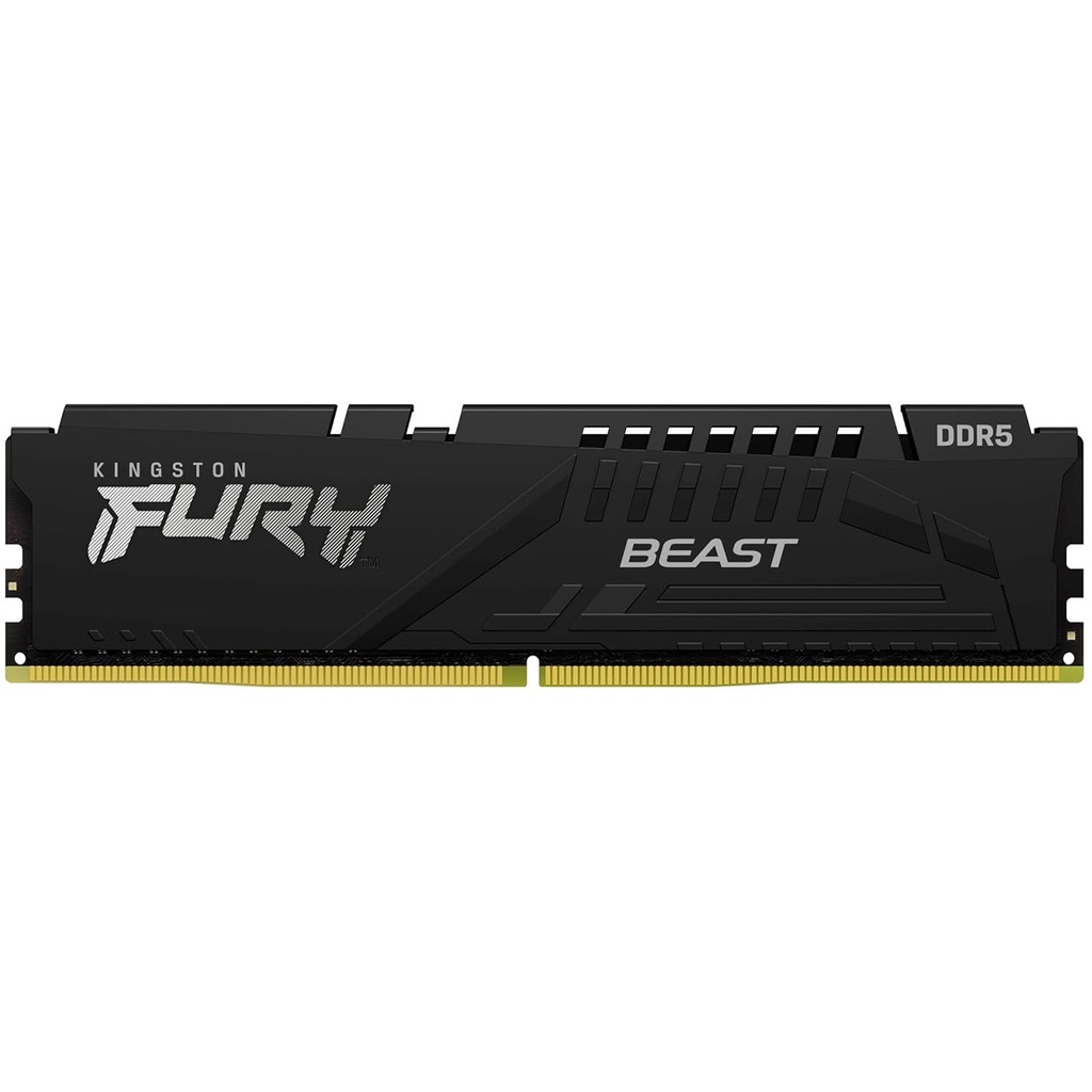 Kingston Fury Beast Black Expo DDR5, Memoria Gamer, Capacidad: 32GB, Frecuencia: 5600MT/s, Latencia: CL36, Factor de Forma: DIMM, AMD Expo/Intel XMP, Color: Negro, SKU: KF556C36BBE-32