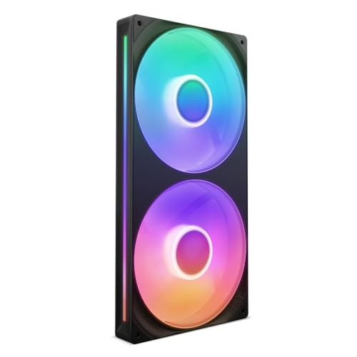 Unidad de ventilador monocasco nzxt f280 rgb core negro 280mm con 2 ventiladores rgb de 140mm