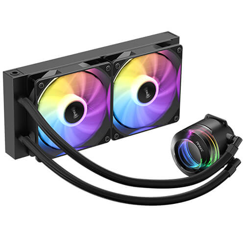 Enfriamiento liquido antec vortex lum 240 argb, 1800 rpm, rgb direccionable, intel/amd, negro