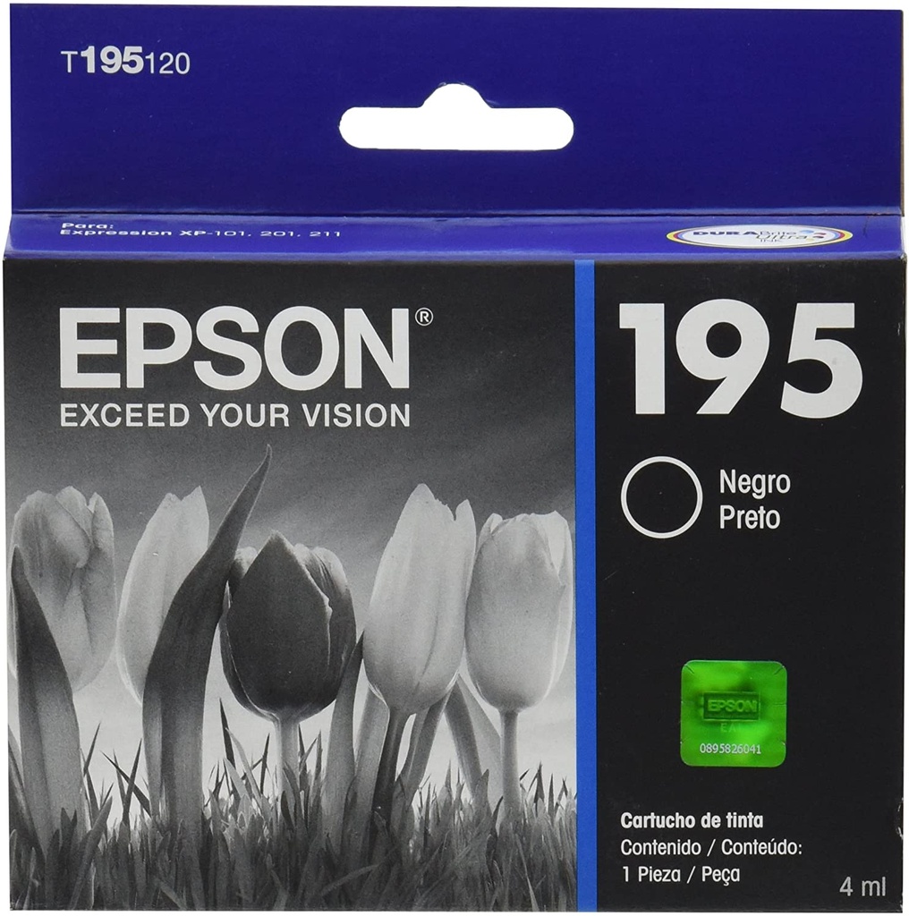 Cartucho de Tinta Epson 195 Negro T195120 Para XP-201, XP-101, XP-211